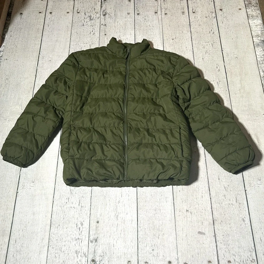 The Childrens Place Puffer Jacket Olive Green Kids Size XXXL 18 Winter Coat